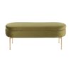 Chloe - Contemporary / Glam Storage Bench - Gold / Green - Image 5