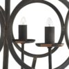 4 Light Metal Chandelier, Hanging Light Fixture With Adjustable Chain For Kitchen, Bulb Not Included - Black - Image 7