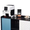 Modern Sideboard Buffet Cabinet With Doors And Unique Panel Styling - Black / Blue - Image 16