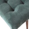 Velvet Curve Bench - Emerald - Image 9