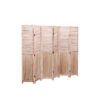 Panel Wooden Folding Room Divider - Natural - Image 8