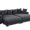 Duke - 4 Piece Upholstered Sectional - Dark Gray - Image 9