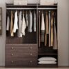 Open Wardrobe Storage For Bedroom - Brown - Image 26