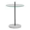 Claire - Contemporary / Glam Side Table - Black / Clear - Image 4