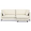 Ava - Mid Century Sofa With Ottoman Set - Cream - Image 5