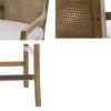 Cane Back Counter Stool With Upholstered Seat - Cream / Reclaimed Natural - Image 8