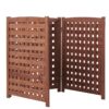 Air Conditioner Fence Screen Outside, Cedar Privacy Fence 3 Panels To Hide Ac & Trash Enclosure - Brown - Image 7