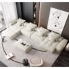Modern Oversized Modular Sectional Sofa, Sparkling Chenille Fabric Soft Cushion Sofa With 8 Pillows, 8 Pieces Diy Combination Tufted Sofa, No Assembly Required - Beige - Image 8