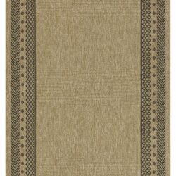 Earth - 5'3" X 7'3" Polypropylene Indoor, Outdoor Area Rug - Jute / Black