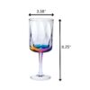 Leadingware Rainbow Diamond Plastic Wine Glasses (Set of 4), Unbreakable Bpa Free Acrylic, 16Oz - Clear - Image 2
