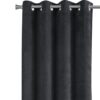 2 Pieces Set, Curtain Panel, Room Darkening, Grommet, Contemporary & Modern - Dark Gray - Image 4