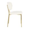 Bouton - Contemporary / Glam Chair (Set of 2) - Gold / Cream - Image 3