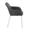 Daniella - Contemporary Dining Chair (Set of 2) - Chrome / Charcoal - Image 3