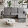 Convertible Futon Sofa Bed Futon Sofa Couch With An Adjustable Backrest, A Reversible Chaise Lounge And 2 Removable Armrest Pillows For Living Room - Gray - Image 8