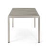 Coral Outdoor Aluminum Dining Table With Faux Wood Top - Gray - Image 7