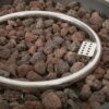 Modern Outdoor 50, 000 Btu Round Concrete Propane Fire Pit, Lightweight Design - Light Gray - Image 11