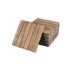 30 Pieces Interlocking Deck Tiles Striped Pattern Acacia Hardwood 12" X 12" Outdoor Flooring - Teak / Yellow - Image 25