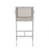 Outdoor Rust Proof Aluminum Barstools With Mesh Backrest And Seat (Set of 2) - Silver - Image 12