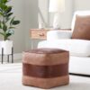 Cobbler - Pouf - Espresso / Tan - Image 5