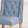 Vienna - Contemporary Fabric Tufted Wingback 27 Inch Counter Stools, (Set of 2) - Light Blue / Natural - Image 10