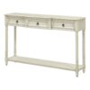 Console Table Sofa Table With Drawers For Entryway With Projecting Drawers And Long Shelf - Antique White - Image 9