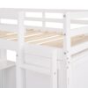 Twin Size Loft Bed With Drawers, Desk, And Wardrobe - White - Image 10