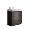 Alice - 30" Bathroom Vanity With Sink, Large Storage Freestanding Bathroom Vanity For Modern Bathroom, One-Piece Sink Basin Without Drain And Faucet - White / Walnut - Image 4