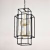 8 Light Metal Lantern Tiered Pendant Hanging Light Fixtures, Industrial Farmhouse Adjustable Height Chandeliers For Dining Room Hallway Foyer Entryway (E12 Bulbs Not Included) - Matte Black / Gold - Image 10