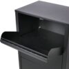 Large Package Delivery Parcel Mail Drop Box With Lockable Storage Compartment Heavy Duty Weatherproof For Express Mail Delivery For Home & Business Use - Black - Image 9