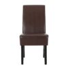 Contemporary Dining Chair (Set of 2) With Upholstery And Rubberwood Legs - Dark Brown - Image 4
