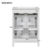 Bathroom Vanity Combo With Ceramic Sink, Luxurious Space-Saving Vanity, 2 Soft-Close Doors - Gold / White - Image 14