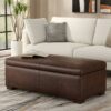 Gabbie - Rectangular Storage Upholstered Ottoman - Brown - Image 5