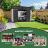 10 Ft. W X 7 Ft. D Plastic Storage Shed With Floor - Black / Gray - Image 4