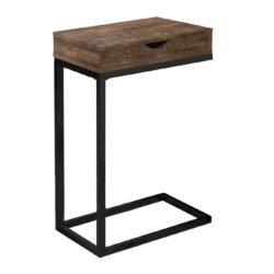 Accent Table, C - Shaped, Modern - Brown