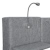 Queen Size Upholstered Platform Bed With Reading Lights, Drawers, Trundle And Shelves - Gray - Image 16