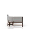 Curved Dining Bench Mid Century Modern Upholstered Curved Bench - Beige - Image 3