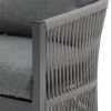 Modern Curved Aluminum Lounge Chair With Rope Weave Design And Cushioned Comfort (Set of 2) - Gray - Image 6
