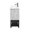 Modern Freestanding Bathroom Vanity With Ceramic Sink, Hot And Cold Faucet, 1 Door Cabinet & Open Iron Shelf, Magnesium Oxide And Iron Frame - White - Image 10