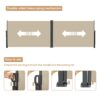 Retractable Side Awning Waterproof And UV Resistant Roll Up Privacy Screen For Balcony - Beige - Image 2