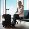 Set 3 Pieces 20" / 24" / 28" Abs Spinner Wheel Luggage, Matching Color, With Combination Lock - Black - Image 5