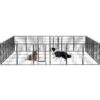 Dog Playpen Foldable 24 Panels Dog Pe Height Pet Enclosure Dog Fence Outdoor With Lockable Door For Large / Medium / Small Dogs, Puppy Playpen, RV, Camping Pet Fence - Black - Image 10
