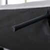 2 Seaters Slepper Sofa Bed Linen Fabric 3-In-1 Convertible Sleeper Loveseat With Side Pocket - Dark Gray - Image 6
