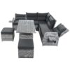 Outdoor Furniture Set Patio Rattan Furniture Set With An Adjustable Table, Recliners With Extendable Side Tables, And 2 Ottomans For Patio, Lawn, Backyard, Pool - Gray - Image 14