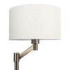 Horizon - Table Lamp With On / Off Switch Curved Base Linen Shade - Brushed Nickel / Silver / White - Image 3