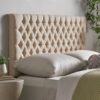 Annecy - Contemporary Upholstered Full / Queen Fabric Headboard - Beige - Image 6