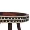 Small Patterned Nordic Style End Table - Caramel - Image 5