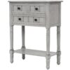 Narrow Console Table, Slim Sofa Table With Three Storage Drawers And Bottom Shelf For Living Room, Easy Assembly - Gray Wash - Image 9