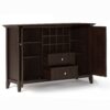 Bedford - Sideboard Buffet And Wine Rack - Dark Chestnut Brown - Image 2