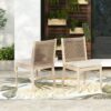 Cordoba - Dining Chair (Set of 2) With Acacia Wood Frame And Water Repellent Fabric - Beige / Yellow - Image 17
