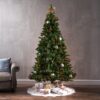 7' Noble Hinged Christmas Tree With 500 Multilights - Green - Image 2